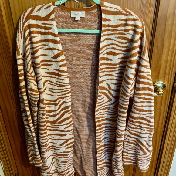 Loft Outlet Zebra Sweater Cardigan - Picture 3 of 3